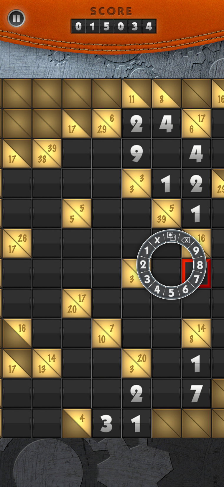 Kakuro-Rätsel beim Spielen